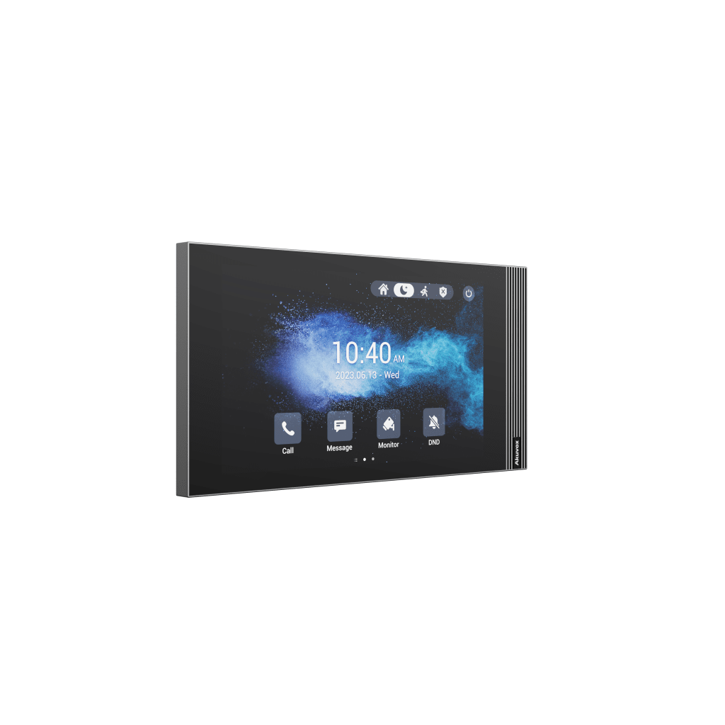 MONITOR INTERIOR LINUX PARA VIDEOPORTERO IP / PANTALLA TÁCTIL 7 PULGADAS / WIFI 6 / POE / SIP / 8 ENTRADAS DE ALARMA / INSTALACIÓN HORIZONTAL O VERTICAL / COLOR GRIS OSCURO