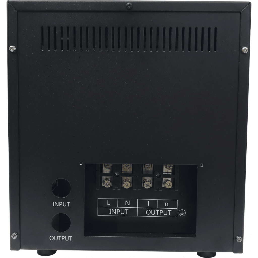 Regulador de Voltaje Industrial Monofásico Ferrorresonante 5 kVA/5 kW 120 V / Entrada 96-144 Vca / Salida 117.6- 122.4 Vca