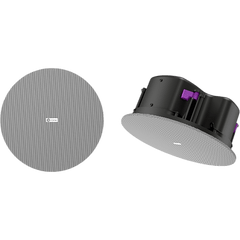 Altavoz de Techo Pasivo 2 Vías | 6.5" (165 mm) Coaxial | 8&Omega; y 70V/100V | 30W Continuo | 90dB Sensibilidad | 105dB SPL Continuo | 107dB Pico | Plenum Rated UL2043 y UL1480A | Perfil Bajo Caja Cerrada | Rejillas Magnéticas Blancas y
