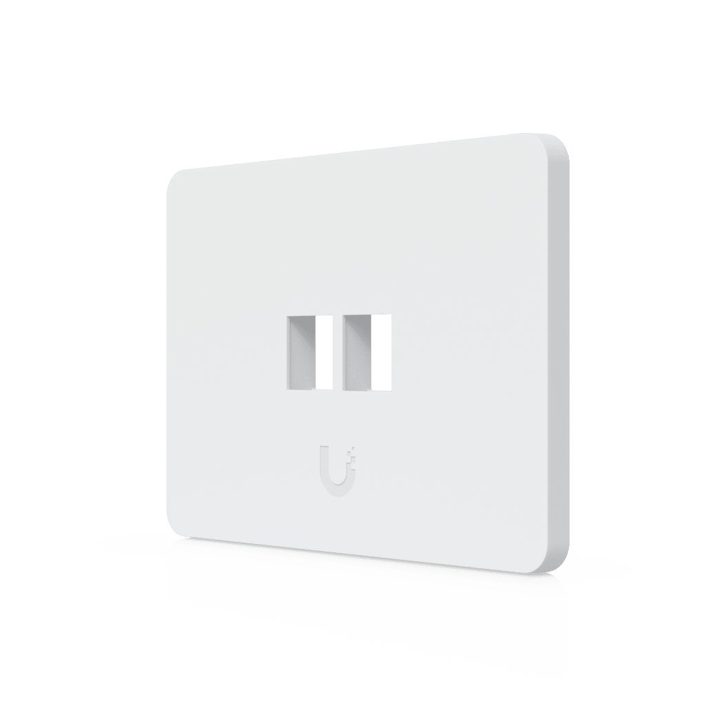 Placa de Pared Horizontal Universal para Keystone de 2 Puertos con Cubierta Pintable, Acabado Personalizable, Paquete con 4 Piezas