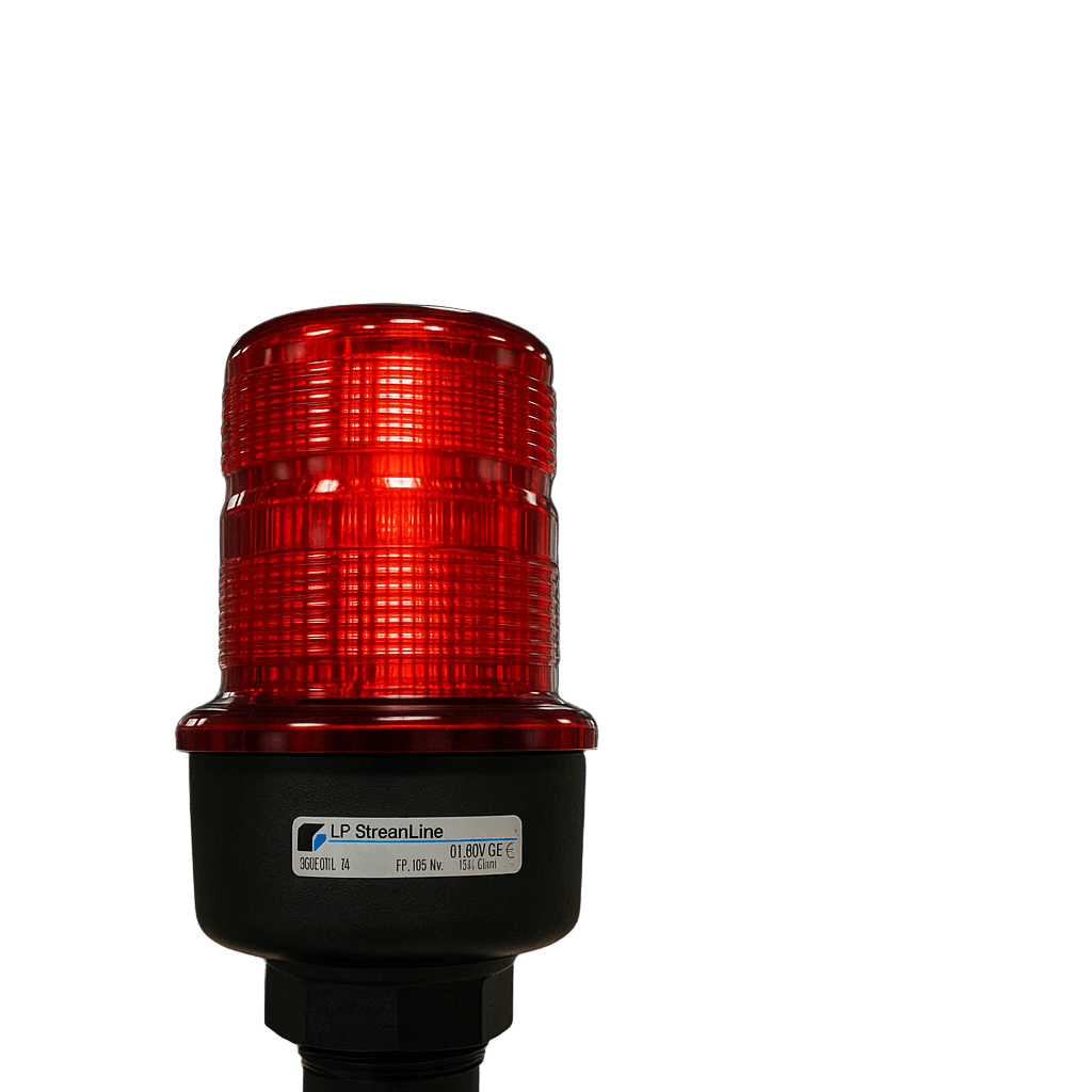 Luz de advertencia LED serie Streamline, 12- 48 Vcc, roja