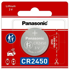 Batería de Litio tipo Moneda 3V / CR2450/ Tira c/5pz  (No recargable)