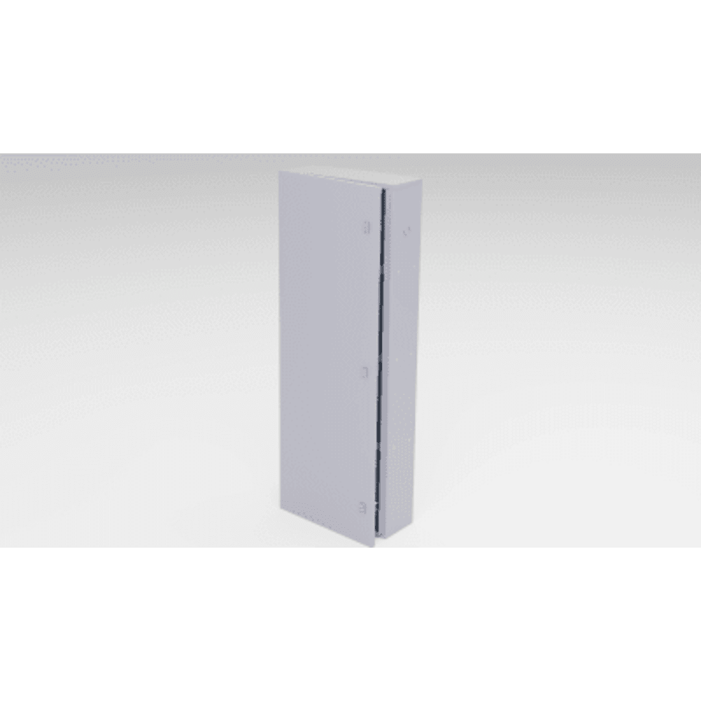 Gabinete para instalación de 4 Baterías , Fabricado en Lámina Galvanizada, Accesorios para poste (No incluidos)