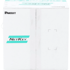 Bobina de Cable UTP 305 Metros (1000 Pies) de Cobre, NetKey, Gris Claro, Categoría 5e (24 AWG), PVC (CM), de 4 Pares