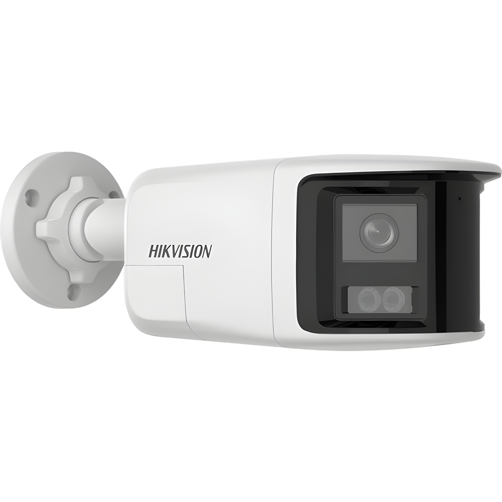[PROTECCIÓN ACTIVA] Bala IP 6 Megapixel / 2 Lentes de Lente 2.8 mm (Imagen Panorámica 180°) / 30 mts IR / Exterior IP67 / Luz Intermitente y Alerta de Audio / Audio Bidireccional / ACUSENSE / WDR 120 dB / Micro SD