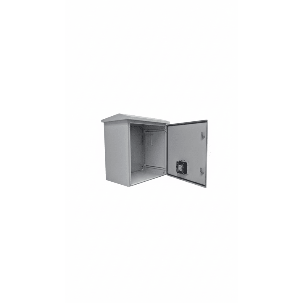 Gabinete con Rack 19" 11U de Acero / IP55 / Exterior o interior /  Placa Trasera Interna/ Ventilador / Ventilas / Filtros / Terminal de Tierra / 593 x 609 x 399 mm