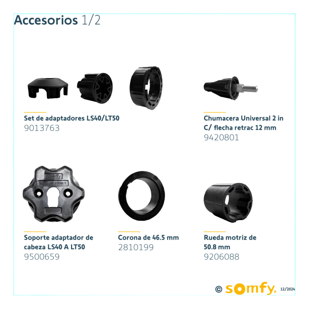 Kit de Motor Mecánico, Cableado a 4 hilos, Alimentación a 120VCA, Integrable con SHELLY2PMGEN3 o MINICENTRALIS señal RTS, Persiana de 3 ancho y alto 4 mts.
