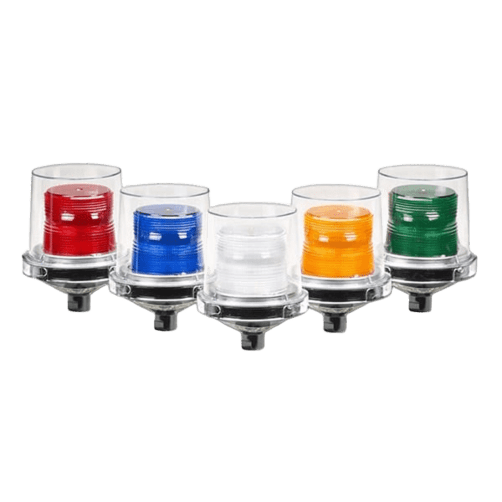 Luz de advertencia LED para ubicaciones peligrosas Electraray®, UL y cUL Homologado UL y cUL para Clase I, División 2, Grupos A, B, C y D; Clase II División 2, Grupos F y G; Clase III , 240 VCA, color Rojo, parpadeo predeterminado