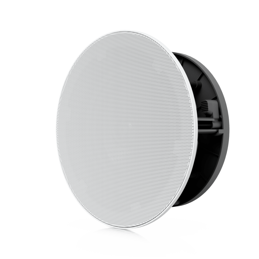 UniFi In-Ceiling Speaker Altavoz Empotrable de Techo / Woofer 6.5" 130W / Tweeter 1" Pivote ±15° / 8 Ohms / Cobertura Simétrica Axial de 90° / NDAA Compliant