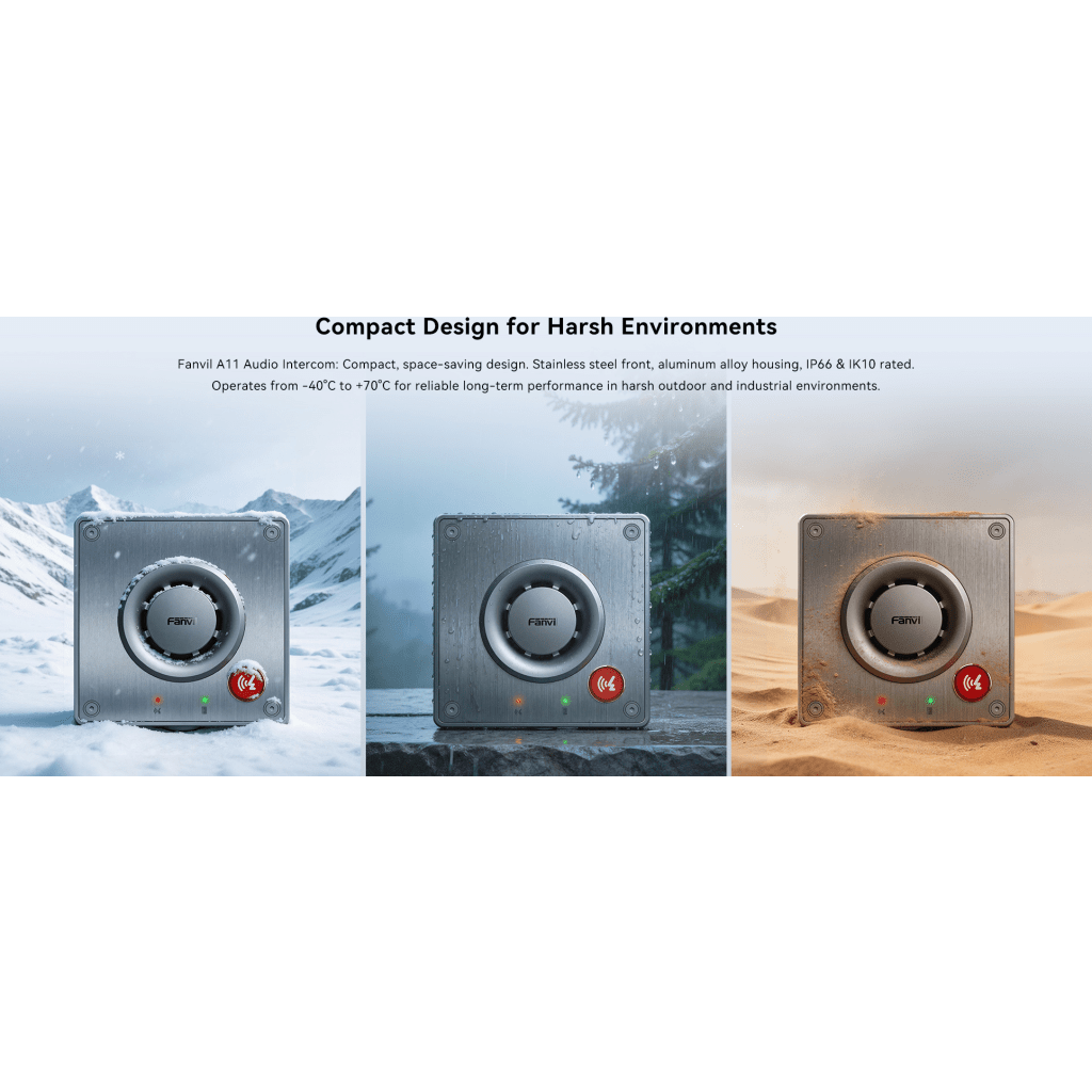 Video Intercom IP para Exterior / Cámara 4 Megapixel (1080p) / HDR e Iluminación IR / Altavoz 5W y Doble Micrófono con Reducción de Ruido / Panel Acero Inoxidable y Cuerpo Aluminio / IP66 e IK10 / PoE+ / 2 Líneas SIP