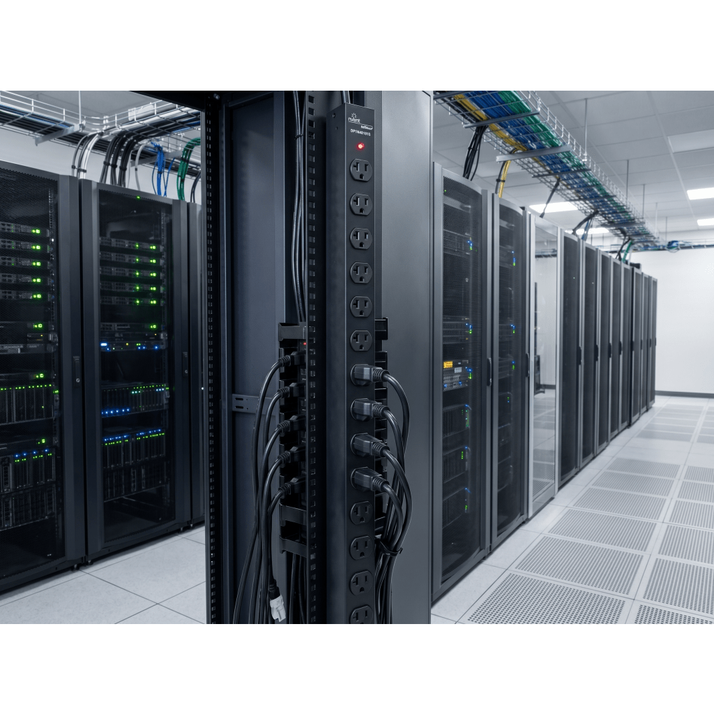 PDU Vertical para Rack con 18 Tomas NEMA 5-15R, 15A, 1.22 m (48 in) de Altura, Acero Color Negro