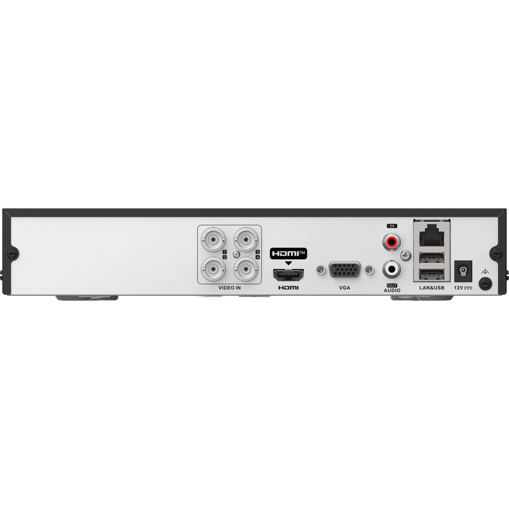 DVR 4 Canales TURBOHD + 2 Canales IP / 5 Megapixel Lite - 3K Lite / Audio Bidireccional  / ACUSENSE (Evista falsas alarmas) / 1 Bahía de Disco Duro / Salida de Video en Full HD