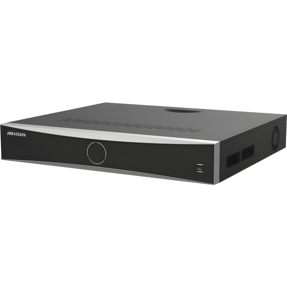 [Acusearch] NVR 12 Megapixel (4K) / 32 canales IP / 16 Puertos PoE+ / Reconocimiento Facial / AcuSense (Evita Falsas Alarmas) / 4 Bahías de Disco Duro / Switch PoE 300 mts / HDMI en 4K / Alarmas I/O