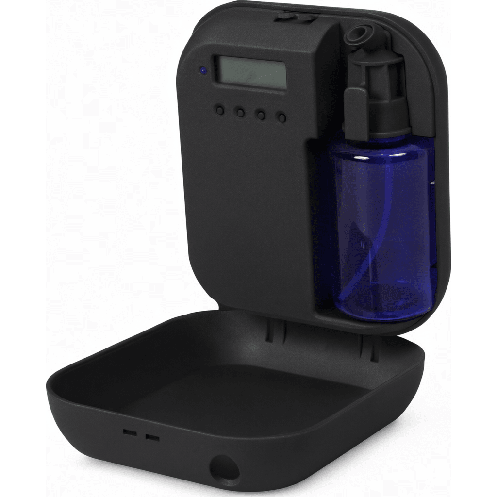 Difusor de Aromas Comercial / 150 ml / Cobertura 200 m² / Atomización Sin Agua / Control por App / Montaje en Pared / Color Negro
