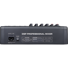 Consola de Mezcla Analógica | 8 Canales | 6 Entradas Mic/Línea | 12 Salidas | DSP Efectos | USB Media | Bluetooth | Montaje en Rack