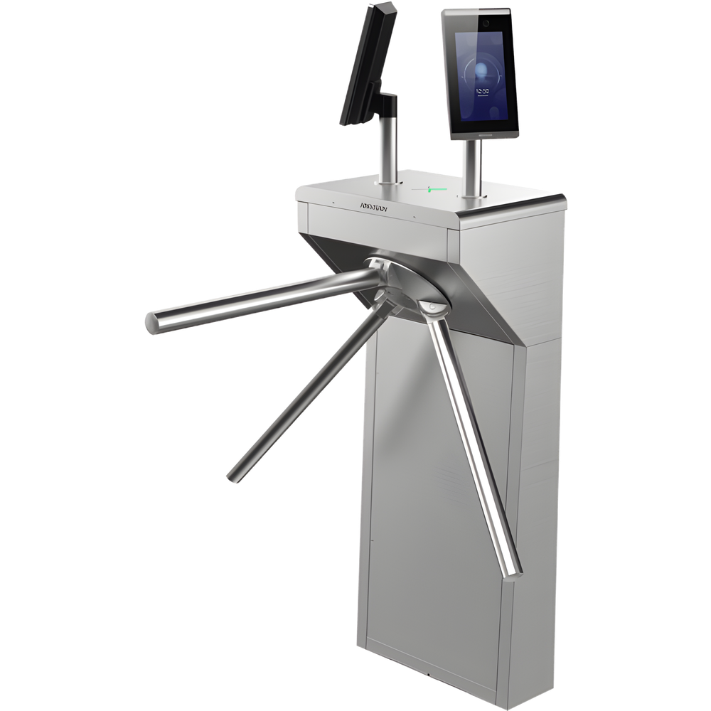 Torniquete Trípode Bidireccional de Acero Inoxidable SUS304 / 2 Millones MCBF  / Apertura en Caso de Emergencia / Integrable con cualquier Sistema de Control de Acceso / Indicadores LED de Entrada-Salida