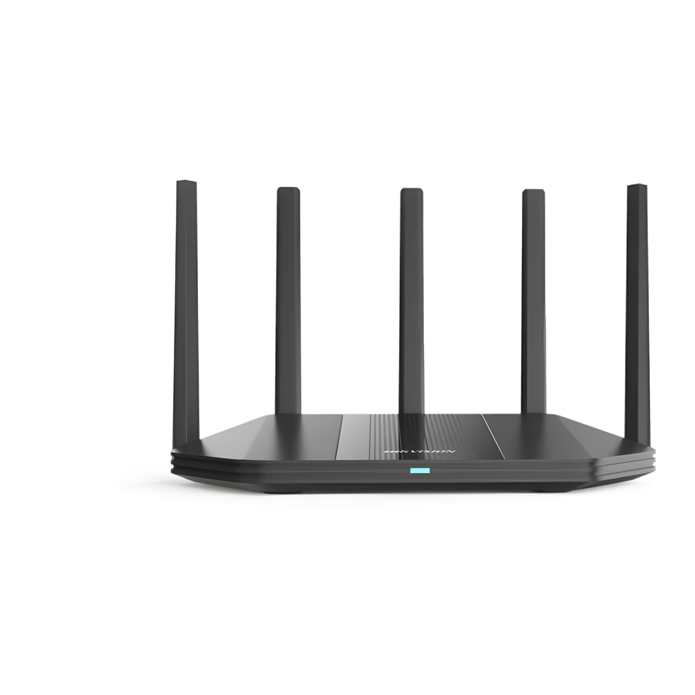 Router Inalámbrico / Wifi 6 / Hasta 1800 Mbps / MESH / Doble Banda AC (2.4 GHz y 5 GHz) / 4 Puertos 1000 Mbps /  5 Antenas Omnidireccional / Interior / Beamforming Optimizado /  Administración Gratuita desde la Nube