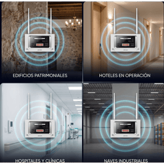 (HikFire) Panel Inalámbrico de Detección de Incendio (Gateway LoRa) / Pantalla LCD Táctil / Comunicación hasta 2 km / Gestión de 128 Dispositivos / Encriptación AES128 / Integración a HikCentral Professiona