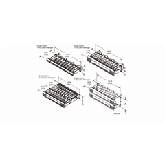 Organizador de Cables Horizontal CableTek, Sencillo (Solo Frontal), Para Rack de 19in, 1 UR