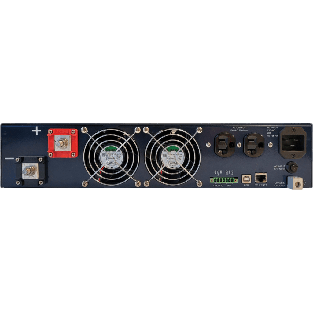 Inversor de corriente Onda Pura Montaje en Rack 2200W, 48 Vcc- 120 VCA, 50/60 Hz