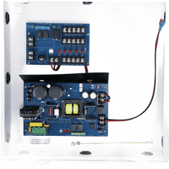 Fuente de Poder con Respaldo para Control de Acceso AL1012FC / 12VDC @ 10A / 8 Salidas Independientes / Conversión 115VAC a 12-24VDC / Batería de Respaldo 40Ah / Interfaz FACP / Supervisión AC y Batería / Montaje en Pared