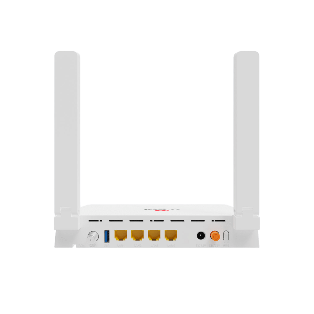 ONU Dual G/EPON con WIFI 6 AX3000 +1 Puerto CATV + 4 puertos LAN Gigabit + 1 puerto SC/UPC + 1 puerto USB 3.0, Compatible con EasyMesh, Velocidad Hasta 3000 Mbps
