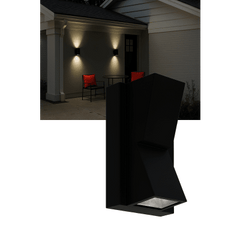 Lámpara Arbotante 6 W 330 lm / Dimensiones 141 x 80 mm / 85 - 265 Vca~ 50/60Hz / Luz Cálida 2 700 K / Uso en exterior IP 54.