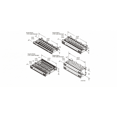 Organizador de Cables Horizontal CableTek, Sencillo (Solo Frontal), Para Rack de 19in, 1 UR