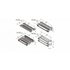 Organizador de Cables Horizontal CableTek, Sencillo (Solo Frontal), Para Rack de 19in, 1 UR