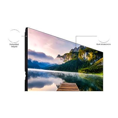 KIT de Video wall LCD 2x2 pantallas de 55" VM55BU incluye montajes de pared Peerless DS-VW765-LAND