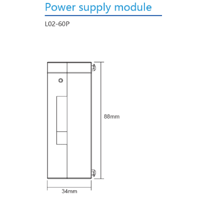 Módulo de Fuente para PLC L02 / Entrada 100-240VAC 50/60Hz / Salida 24VDC 2A 48W / Para PLCs L02 de Coolmay