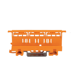 Adaptador de Fijación Serie 221 / 6 mm² / Para Montaje Sobre Carril DIN-35 y Montaje Atornillado / Color Naranja / Aislamiento Poliamida / Clase de Inflamabilidad UL 94 V0