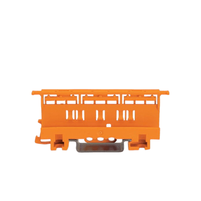 Portador de Montaje de la Serie 221 / 4 mm² / Montaje en Riel DIN-35 y Montaje con Tornillos / Color Naranja / Material PA66 / UL94 V0