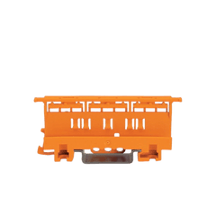 Portador de Montaje de la Serie 221 / 4 mm² / Montaje en Riel DIN-35 y Montaje con Tornillos / Color Naranja / Material PA66 / UL94 V0