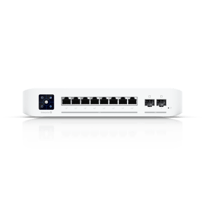 UniFi Switch Empresarial Capa 3 de 8 Puertos PoE 802.3af/at 2.5G + 2 Puertos 1/10G SFP+, 120W, Pantalla Informativa