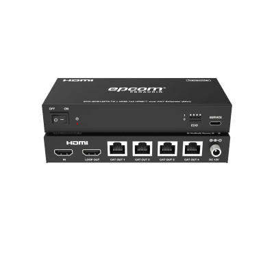 Splitter HDMI 1x4 | 4K@60Hz a 60m | 4K@30Hz a 70m | Cable Cat6 | EDID | HDCP 2.2 | Salida Loop