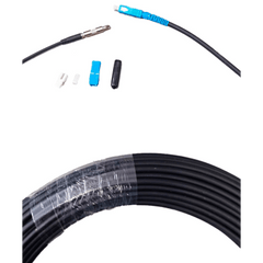 Rollo de Fibra Óptica Drop Redonda G657A2 Monomodo Simplex de 100 Metros con Conectores SC/UPC-SC/UPC para Instalaciones Aéreas o a la Intemperie