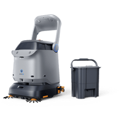 Robot de Limpieza Automático C40 / Modo de Limpieza Doble Barrido + Aspirado / Potencia de Succión 23500Pa / Tanque de Agua Limpia 16L / Tanque de Agua Sucia 14L / Batería LFP 25.6V 50Ah / Pantalla de Operación 11.6 Pulgadas /