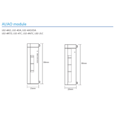 Módulo de Expansión PLC L02S / 4 Entradas Analógicas 16-bit / 2 Salidas Analógicas 16-bit / Rango 0-10V 0-5V 0-20mA / Compatible COOLMAY