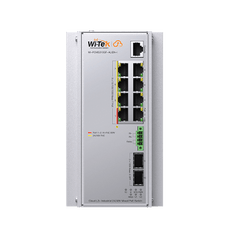 Switch Industrial Administrable Gigabit con 2 Puertos PoE bt + 6 Puertos PoE af/at o 24 V Pasivo + 2 SFP Gigabit, 240 W