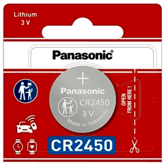 Batería de Litio tipo Moneda 3V / CR2450/ Tira c/5pz  (No recargable)