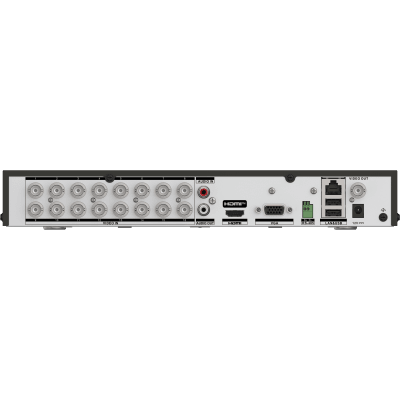 DVR 16 Canales TURBOHD + 8 Canales IP / 5 Megapixel Lite - 3K Lite / Audio de Dos Vías por Coaxitron / Reconocimiento Facial / ACUSENSE (Evita falsas alarmas) / 1 Bahía de Disco Duro / Salida de Video en Full HD