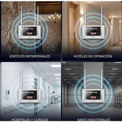 (HikFire) Panel Inalámbrico de Detección de Incendio (Gateway LoRa) / Pantalla LCD Táctil / Comunicación hasta 2 km / Gestión de 128 Dispositivos / Encriptación AES128 / Integración a HikCentral Professional