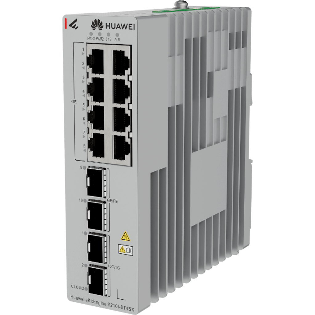 Switch Industrial eKit / 8 Puertos Gigabit + 2 SFP + 2 SFP+ / Montaje en Riel DIN / Fuente Redundante 1+1 : 9.6 a 50 VCD / Libre de licenciamiento / Gestión gratuita desde la Nube