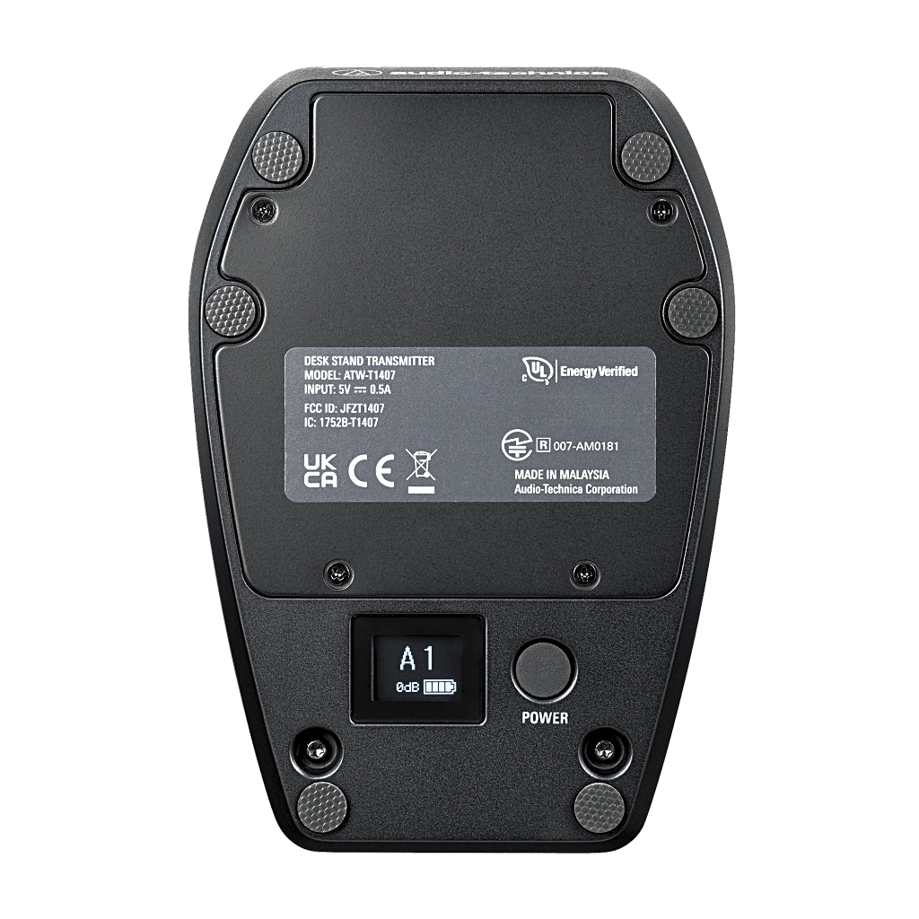 Transmisor de Micrófono de Mesa | System 20 PRO | Conector XLR-F para Micrófono Gooseneck | Batería de Ión-Litio | Pantalla OLED | USB Type-C | 10-20 Canales Simultáneos | AES128