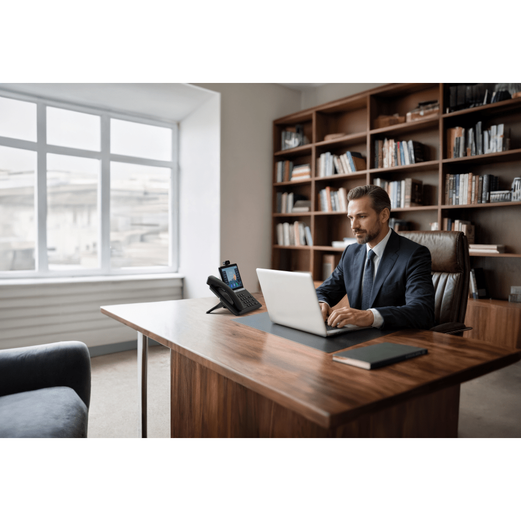 Teléfono IP Inteligente Yealink SIP-T88V Pro con Cámara HD y Auricular Bluetooth Inalámbrico