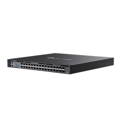 Switch Gestionado L3+ / 26 Puertos 10G SFP+ + 6 Puertos 10G/5G SFP28 / 820 Gbps Capacidad Conmutación / 410 Gbps Ancho Banda / Apilamiento 4 Unidades / Redundancia PSU / Montaje Rack