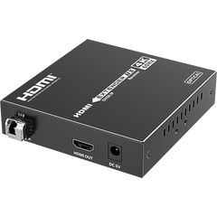 Receptor HDMI sobre IP | 4K60Hz | Fibra Óptica 40 km (24.85 mi) | 18 Gbps | HDMI 2.0 | HDCP 1.4/2.2 | IR | Protección ESD