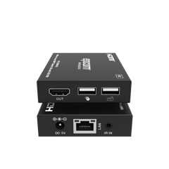 Extensor HDMI con KVM | Sobre IP | Transmisión hasta 150m | Cat5e/6 | HDCP 1.4 | 1080p | Control IR | Compatible con Switch 1G