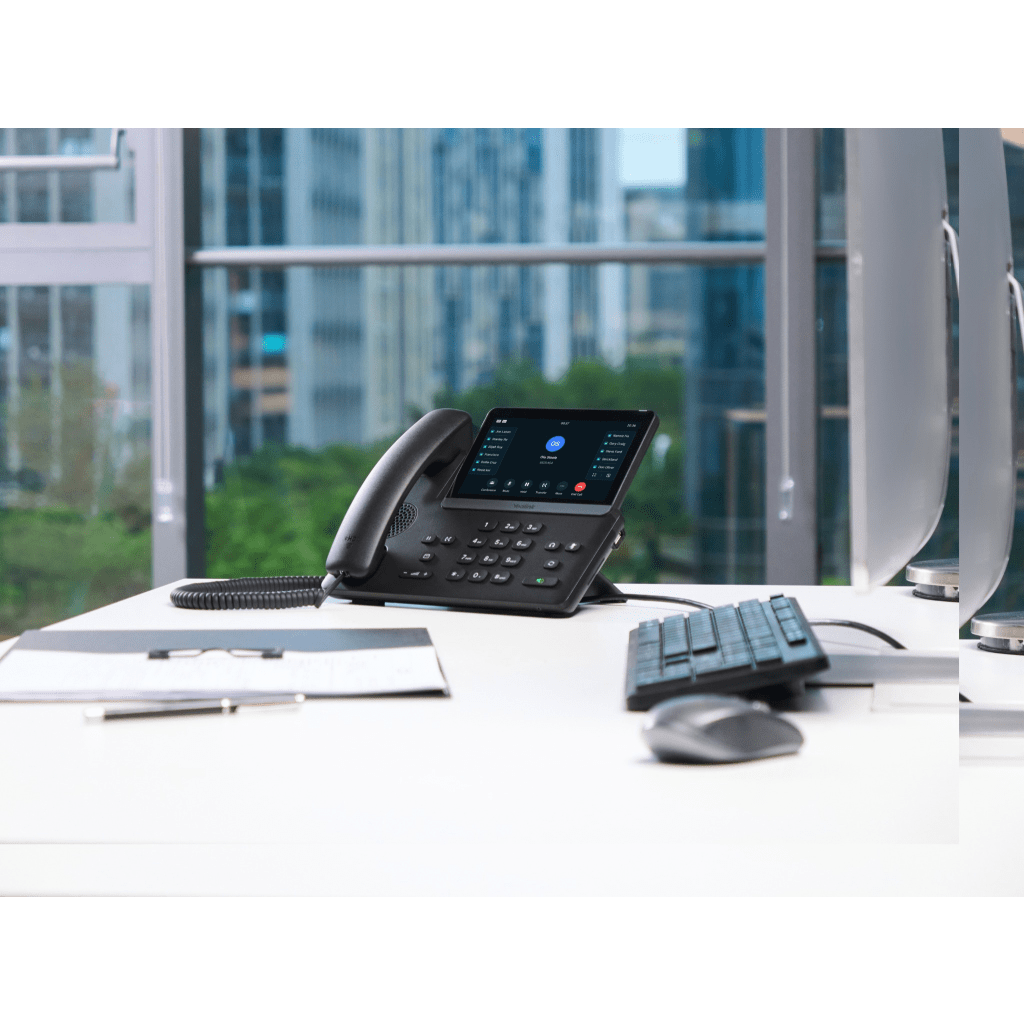 Teléfono IP Ejecutivo Yealink SIP-T77U con Pantalla Táctil de 7 Pulgadas Audio HD y Cancelación de Ruido con IA